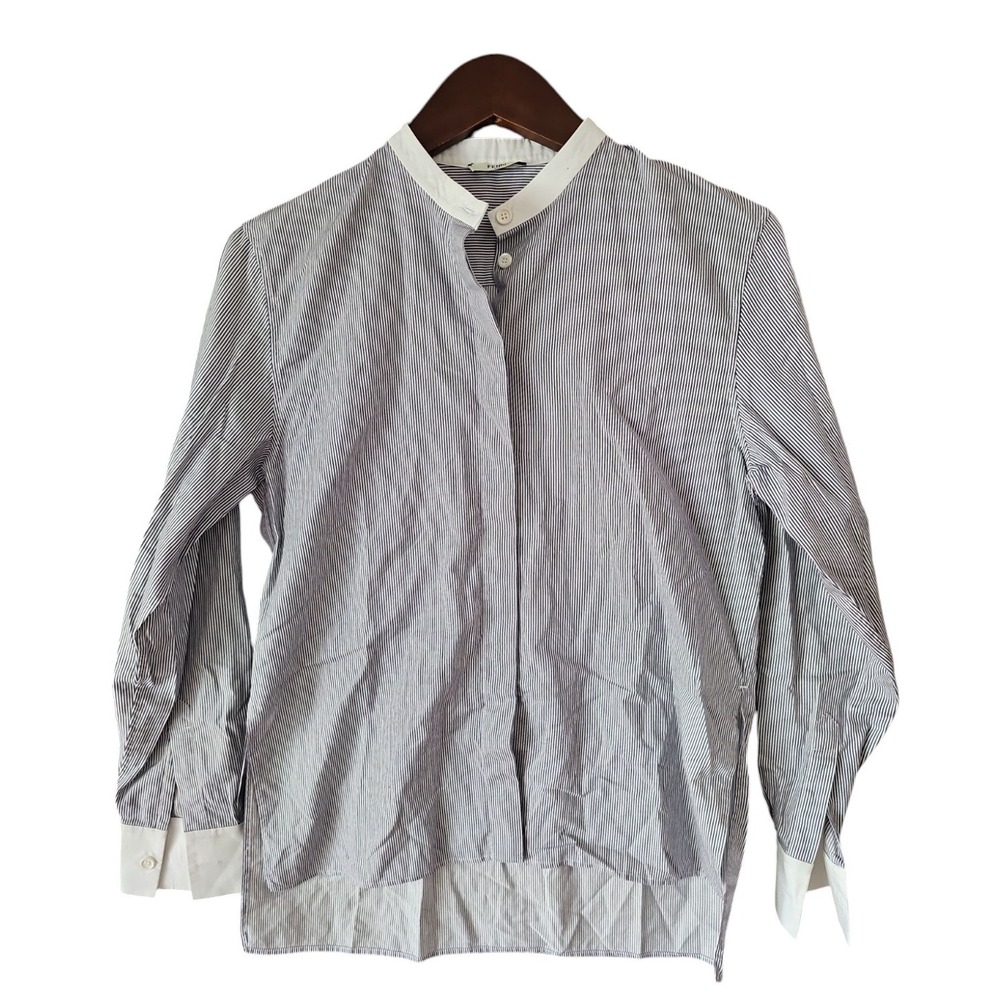 FENDI Roma Button-Up Long Sleeve Blouse Top Striped Shirt - Size 36 IT‎